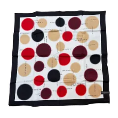 新品 未使用 バーバリー ロンドン BURBERRY LONDON スカーフ ハンカチ ドット柄 ロゴ コットン 56cm