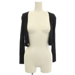 トッカ TOCCA シルク リブニット カーディガン 長袖 ボレロ XS 黒 ブラック /☆G ■MU