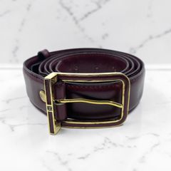 人気 LOEWEロエベ 黒レザーエンボス加工ベルト 金色バックル - メルカリ