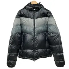 EMPORIOARMANI(エンポリオアルマーニ) ダウンジャケット サイズXL メンズ - 黒×ダークグレー×グレー 長袖/EA7/フード着脱可/冬