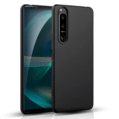Sony Xperia 5 IIIケース ブラック For SONY Xperia 5 III 用の保護ケース TPU [傷防止 軽量 柔軟 薄型 耐衝撃 携帯便利] 全面保護 SO-53B / SOG05 スマホ ケース (マットブラック)