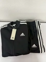 adidas アディダス ジャージ上下セット L JASPO GM5534 ブラック×ホワイト 3ライン 新品