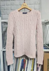 ポロラルフローレン レディースニット M ピマコットン ケーブル編み ケーブルニット WM12