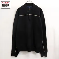 90s vintage TOMMY HILFIGER ハーフジップ プルオーバー コットン ニットセーター メンズ 表記Lサイズ