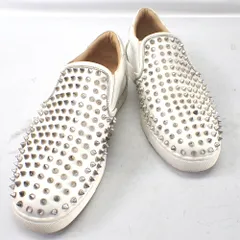 Ft1318911 クリスチャンルブタン スリッポン Sailor Boat Spikes ホワイト #43 メンズ Christian Louboutin 中古