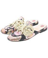 美品✨GUCCI グッチ サテン Tストラップサンダル ビジュー 黒 37