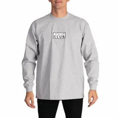 PRO CLUB EMBROIDERED BOX LOGO L/S HEAVYWEIGHT T-SHIRT [heather gray] 114emb  プロクラブ ロンT