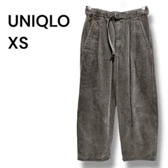 a2093 ユニクロ コーデュロイイージーアンクルパンツ XS グレー