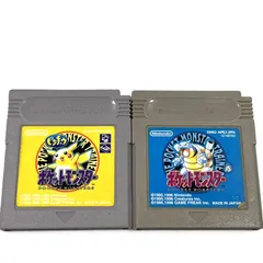 【現状品】Nintendo 任天堂 ニンテンドウ ポケットモンスター ピカチュウ 青 カメックス ゲームボーイ 初期 ソフト カセット ソフトのみ 2点まとめ GM