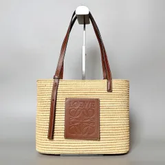 LOEWE / スクエア バスケットバッグ かごバッグ アナグラム トートバッグ