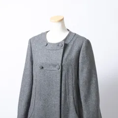 マルニ MARNI ノーカラー ロングコート グレー レディース 42 ウール イタリア製 ミニマル ロング丈 アウター ウールコート USEDのサムネイル