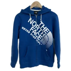 THE NORTH FACE(ノースフェイス) パーカー サイズM レディース - ブルー×白 長袖/ジップアップ