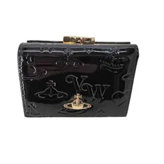 ヴィヴィアンウエストウッド Vivienne Westwood エナメル がま口 三つ折 財布 レディース 表記無 