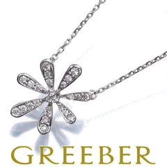 ヴァンドーム ネックレス ダイヤ ダイヤモンド 0.12ct フラワー K18WG #187075