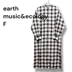 a2100 earth music&ecology チェックシャツワンピース F アイボリー系