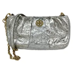 TORY BURCH(トリーバーチ) ショルダーバッグ - シルバー ミニバッグ/チェーンショルダー/ストラップ着脱可 レザー