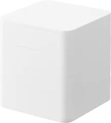 ホワイト スクエア W9×D9×H10cm 4段 タワー tower トレー 蓋付き アクセサリー アクセサリーケース アクセサリー収納 山崎実業(Yamazaki) 1753