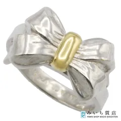 TIFFANY&Co. ティファニー リボン リング 925/750 シルバー×ゴールド コンビ 10.5号 指輪 6.2g ok1563