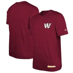 ニューエラ メンズ トップス Tシャツ Mens New Era Burgundy Washington Commanders 2024 NFL Training Camp TShirt Wft Med Re バーガンディ
