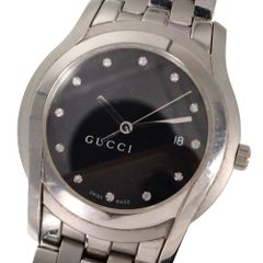 メンズ 稼働】GUCCI 5500M 11Pダイヤ デイト ブラック文字盤 - メルカリ