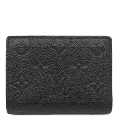ルイヴィトン LOUIS VUITTON 二つ折り財布 ポルトフォイユ クレア モノグラムアンプラント ノワール ゴールド金具 黒 コンパクト  M80151 RFID 【箱】【中古】
