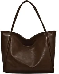 MYSKUFT トートバッグ レディース 大容量 PUレザー ワンマイルバッグ 女性 鞄 手提げ 肩掛け 脇下 A4 大きいサイズ (ブラウン,  幅:上部約45cm(下部約36cm)x高さ:約30cmxマチ:約11cm)