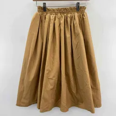 RETRO GIRL レトロガール レディース ひざ丈スカート フレアスカート　ウエストゴム　ベージュ　M
