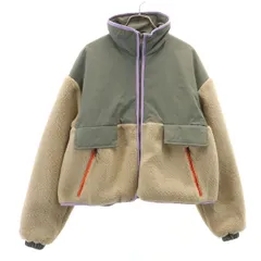 ZARA ザラ 切替 ボアジャケット XS カーキ系 レディース 古着