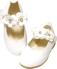 しあわせ倉庫 キッズ フォーマル 靴 女の子 子供靴 ガールズ シューズ キッズ靴 結婚式 ピアノ発表会 七五三 卒園式 入学式 (ホワイト,  21.5 cm)