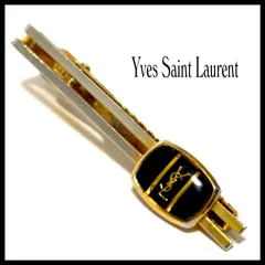 イヴサンローラン  ネクタイピン  ブランド  ブラック×ゴールド  黒 金  ysl  ビジネス  結婚式  YVES SAINT LAURENT