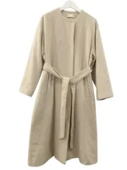 ナノユニバース nano universe LB.04 ウール混シャギーノーカラーコート 長袖 ベージュ ロング 上着 アウター