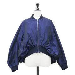 NOIR KEI NINOMIYA ノアール ケイニノミヤ ジャケット ネイビー 紺 サイズ:XS | 21秋冬 バックボリューム ボンバージャケット / ブルゾン MA-1 | ショート丈 リブ | アウター | 日本製【レディース】【中古】のサムネイル