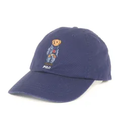 POLO Ralph Lauren ポロ ラルフローレン キャップ ネイビー 紺 サイズ:ONE SIZE | 現行モデル | ポロベア コットンツイル 6パネル キャップ | ブランド 帽子【メンズ】【中古】