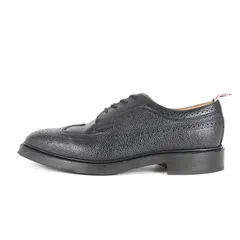 【美品】THOM BROWNE トムブラウン ブラック 黒 サイズ:9.5(27.5cm) | レザー ソール ロングウィング ブローグ シューズ | イタリア製 ブランド 靴 革靴【メンズ】【中古】のサムネイル