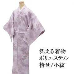 洗える着物 小紋 ポリエステル 袷せ 着物 新品 仕立て上がり カジュアル レディース p2615