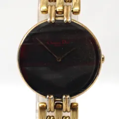 Ft1318591 クリスチャンディオール 腕時計 バギラ 46 154-2 ゴールド 黒文字盤 レディース Christian Dior 中古