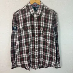 TOMMY HILFIGER トミーヒルフィガー チェックシャツ ボタンダウン ブラウン Mサイズ メンズ 古着 アメカジ ストリート