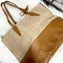 GINZA Kanematsu 銀座かねまつ ギンザカネマツ レザーハンドバッグ A4ストロートートバック 革鞄 ブラウン