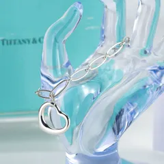 ティファニー TIFFANY & Co. エルサ・ペレッティ オープンハート ブレスレット シルバー925 チェーン 18cm 希少 レディースアクセサリー【箱・保存袋付】