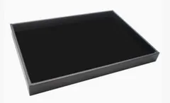 トレイ トレー ブラック ベロア 宝石 接客トレイ アクセサリートレイ ジュエリーケース (ブラック 優雅なジュエリートレイ 小サイズ)