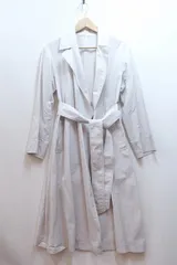 【230337】UNITED ARROWS ユナイテッドアローズ  コットンリネン ラップコート スプリングコート  38 アイボリー