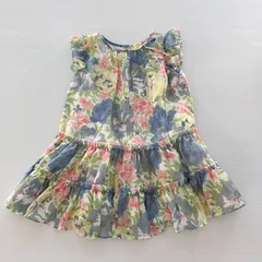 Ralph Lauren ラルフローレン　ワンピース　フリル　リボン　ノースリーブ　ポリエステル100% 花柄　100cm  RF00006