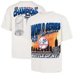 フォーティセブンブランド メンズ トップス Tシャツ 47 Brand Mens 47 Cream New York Yankees 2000 World Series Championshowcase MVP Foundation TShirt Ynk Be