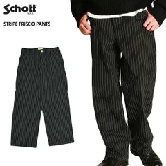 SCHOTT ショット 782-6910003 STRIPE FRISCO PANTS ストライプ フリスコパンツ ワークパンツ 10BLACK 32のサムネイル