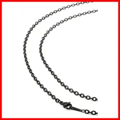[Napist] ネックレス チェーン メンズ 316L サージカルステンレス 金属アレルギー対応 チタンコーティング NPN302 ブラック 光沢 つや消し