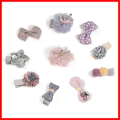 ヘアクリップ 赤ちゃん ベビー ヘアピン ヘアアクセサリー キッズ かわいい セット 子供 前髪クリップ かみどめ おしゃれ お誕生日 プレゼント (ムラサキ)