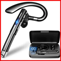 ヘッドセット bluetooth【2025至高のBluetooth 5.3チープ搭載】100超長時間再生 2台同時接続可能 ANC+ENCノイズキャンセリングマイク付き ヘッドセット 片耳イヤホン bluetooth 左右耳兼用 ハンズフリー通話 物理操作ボタ