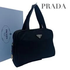 【価格交渉/質問大歓迎♪】【極美品】プラダ　ナイロン　ハンドバッグ　三角ロゴ　ブラック　5244