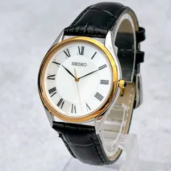 SEIKO ドルチェ メンズ腕時計 8J41-0AJ0  ローマン文字盤 クォーツ 電池交換済 ベルト交換済 稼働品 175