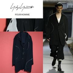 極美品yohjiyamamoto POUR HOMME タブルボタン二重jk - メルカリ